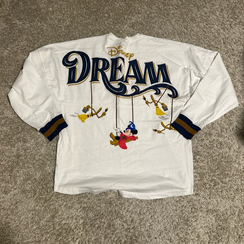 Disney Dream White Shirt with Mickey and Gold Accents